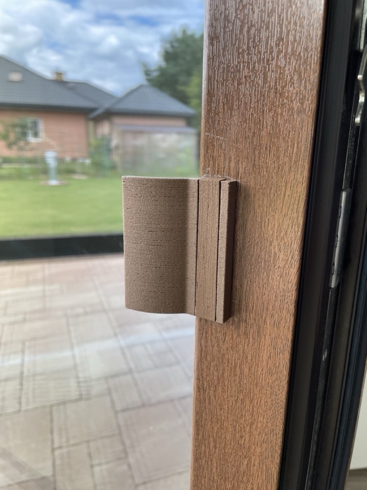 Balkon Kapısı Kolu (Kavisli, Vida Kapaklı, 70 mm) görsel 2