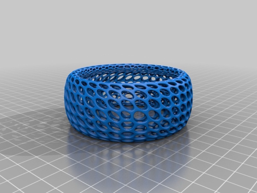 Voronoi Desenli Delikli Bileklik (Dört Desen Seçenekli) görsel 2