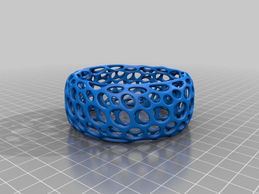 Voronoi Desenli Delikli Bileklik (Dört Desen Seçenekli) görsel 3