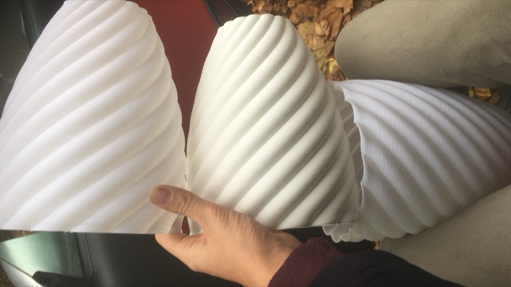 Dönel Katlı Abajur (Spiral Kıvrımlı, Yumurta Biçimli) görsel 3