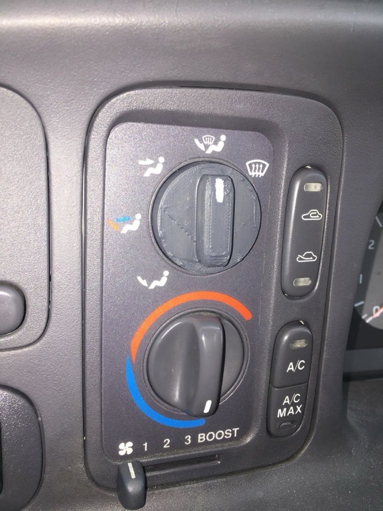 1998 Ford Falcon Klima Hava Yönlendirme Düğmesi görsel 3