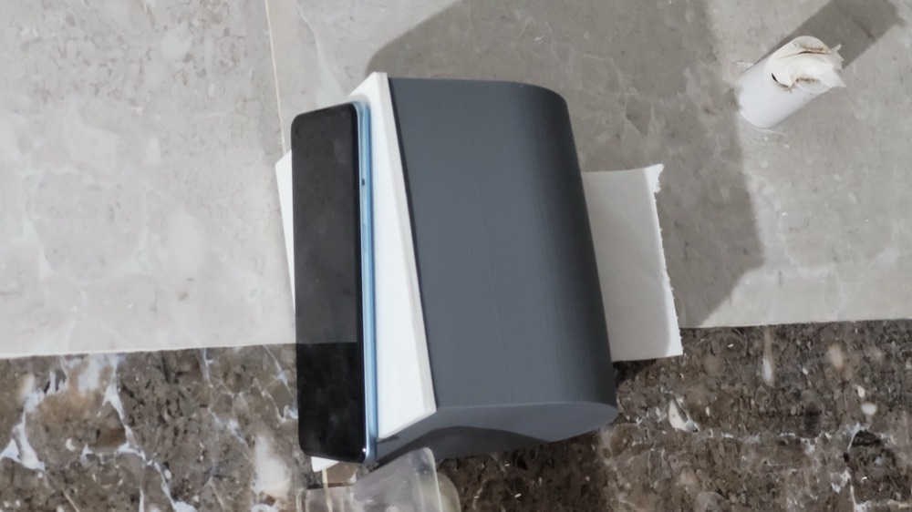 Kapaklı Kutu Tipi Tuvalet Kâğıdı Tutucusu (Telefon Rafı ve Kesme Dişli)