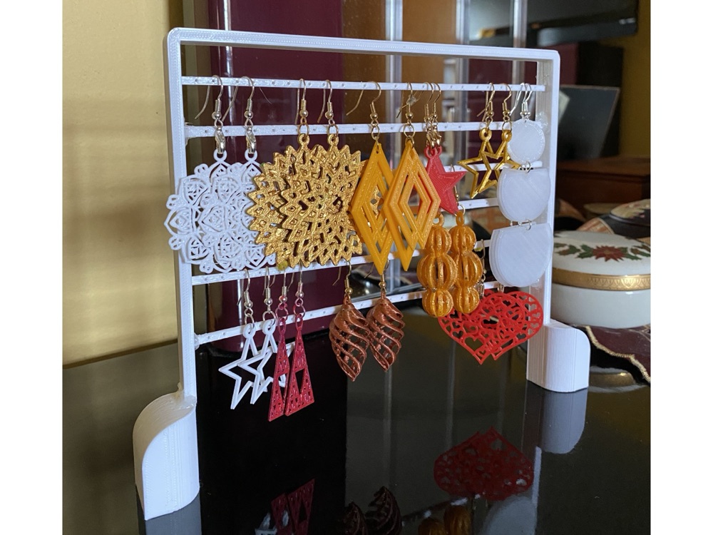 Küpe Sergileme Rafı (Delikli Çubuklu, Kendi Ayağında Duran)