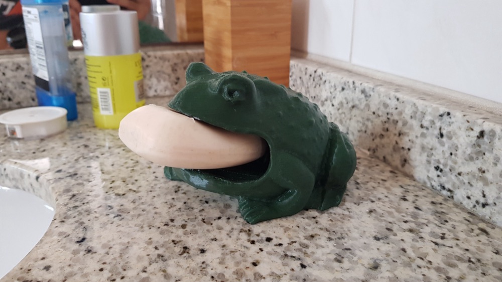 Ağzı Açık Kurbağa Biçimli Sabunluk görsel 2