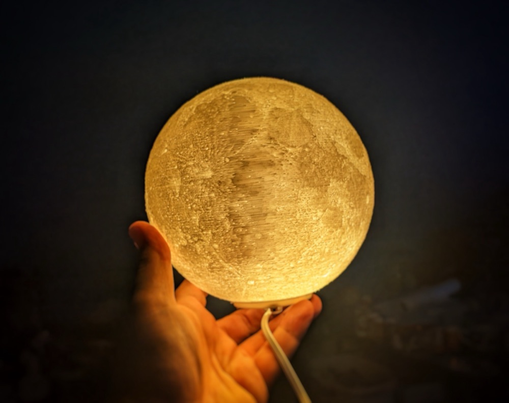 Ay Lambası (174 mm Litofan Küre ve Taban)