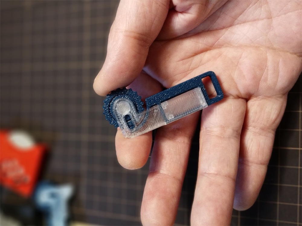 Mini Tıklamalı Çark Fidget (Yaylı Mekanizmalı, Anahtarlık Boyunda) görsel 2
