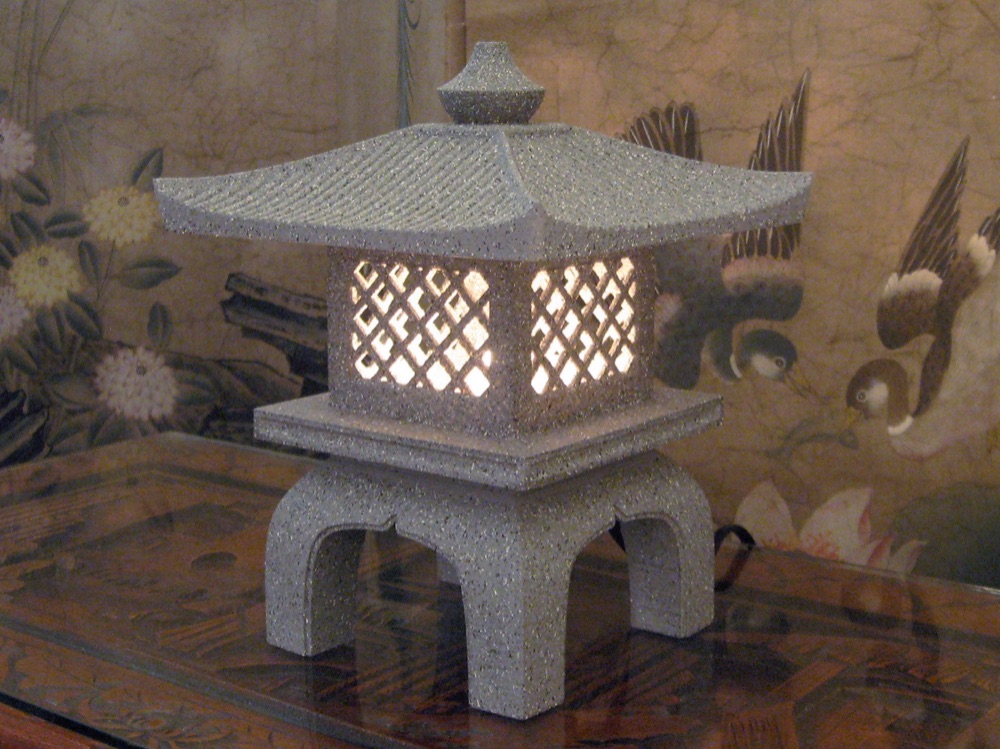 Japon Bahçe Feneri Masa Lambası (Üç Parçalı, Üç Ölçek)