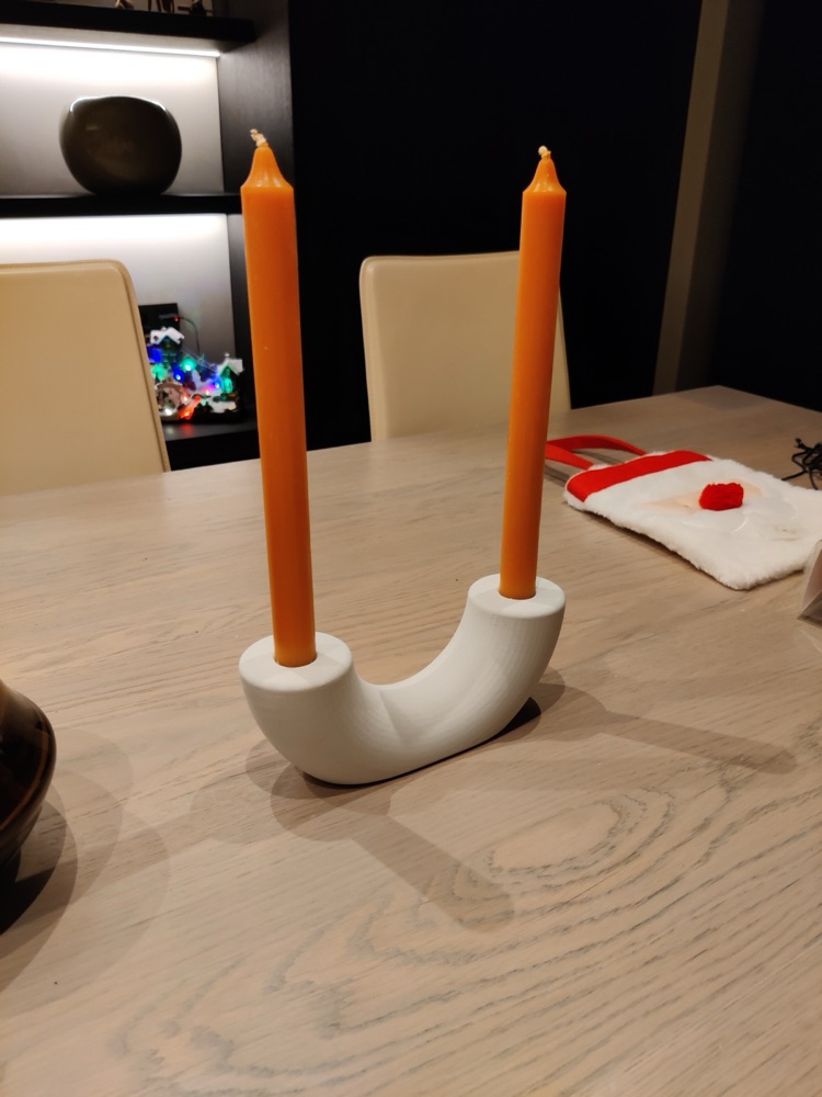 Tek Parça Çift Mumluk (22 mm Mumlar İçin)