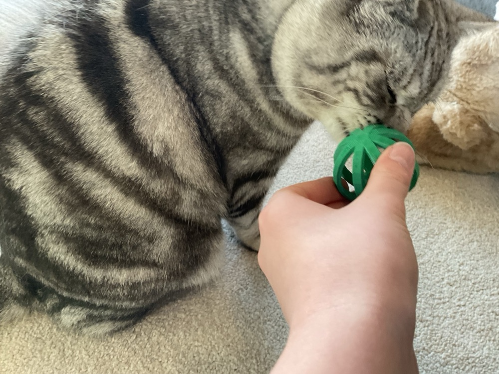 Kafesli Top Kedi Oyuncağı (İçine Küçük Top Yerleştirilen) görsel 3