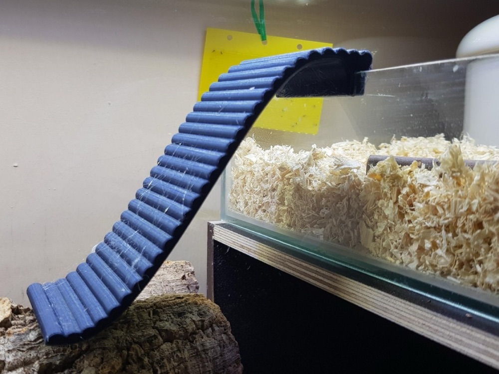 Hamster Merdiveni (Kıvrımlı Basamaklı, Cam Kenara Takılan)