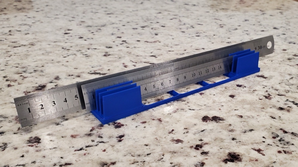 Cetvel Tutucu (Gridfinity Uyumlu, 35 × 42 mm Dar Modül) görsel 1