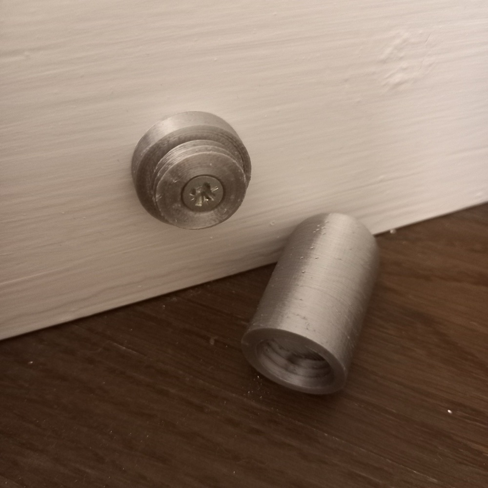 Süpürgelik Montajlı Duvar Kapı Stoperi (30, 40 ve 60 mm Boy) görsel 2