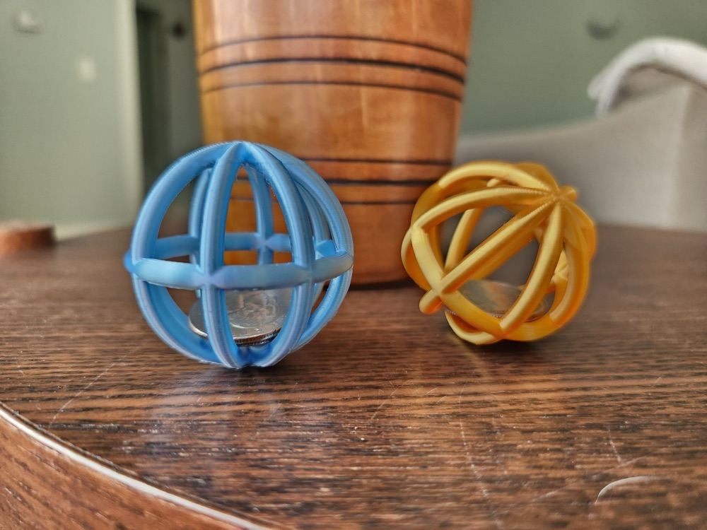 Madeni Para Tuzaklı Kafes Kedi Topu (Çıngıraklı, 44 mm)