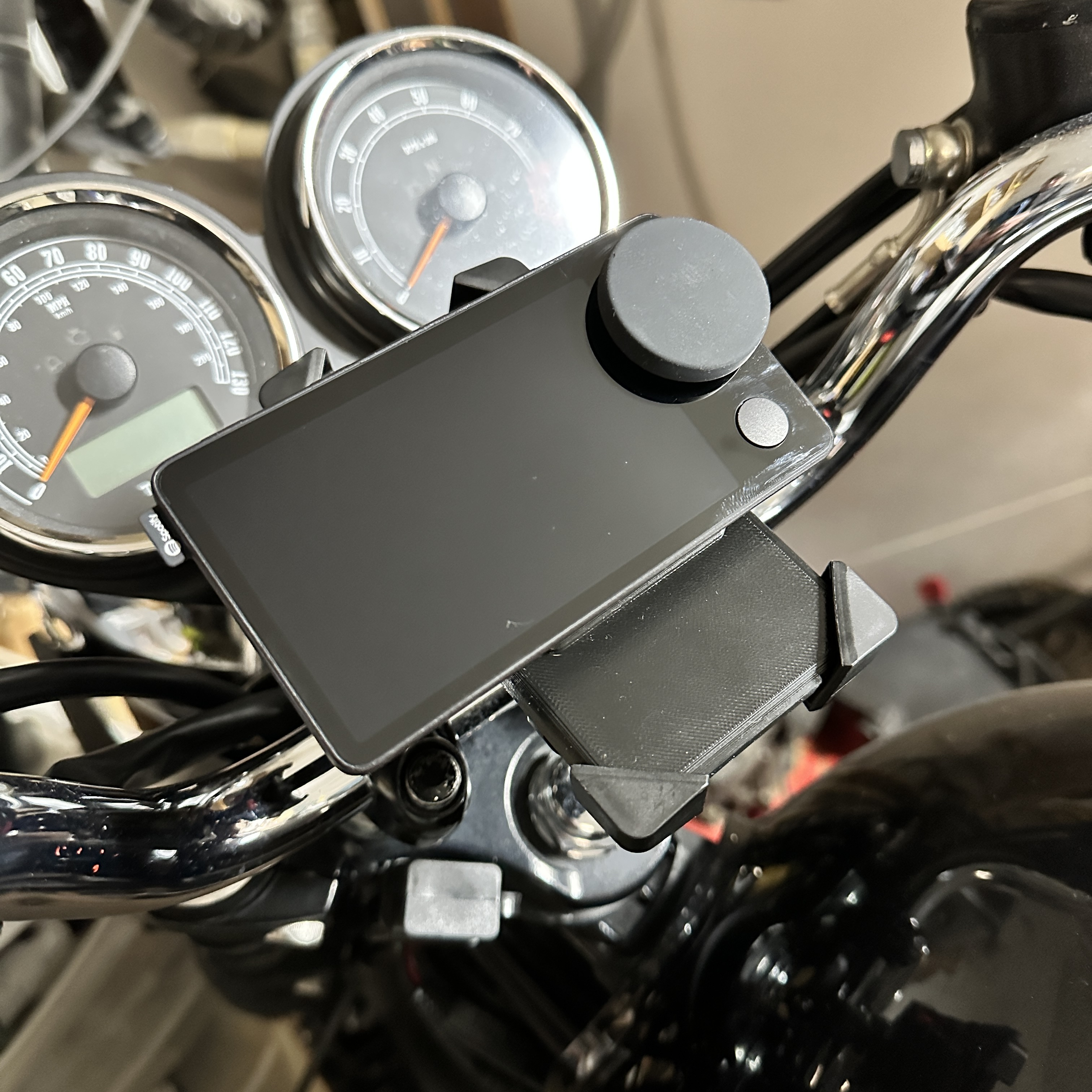 Motosiklet Küçük Ekran Cihazı Gidon Tutucusu
