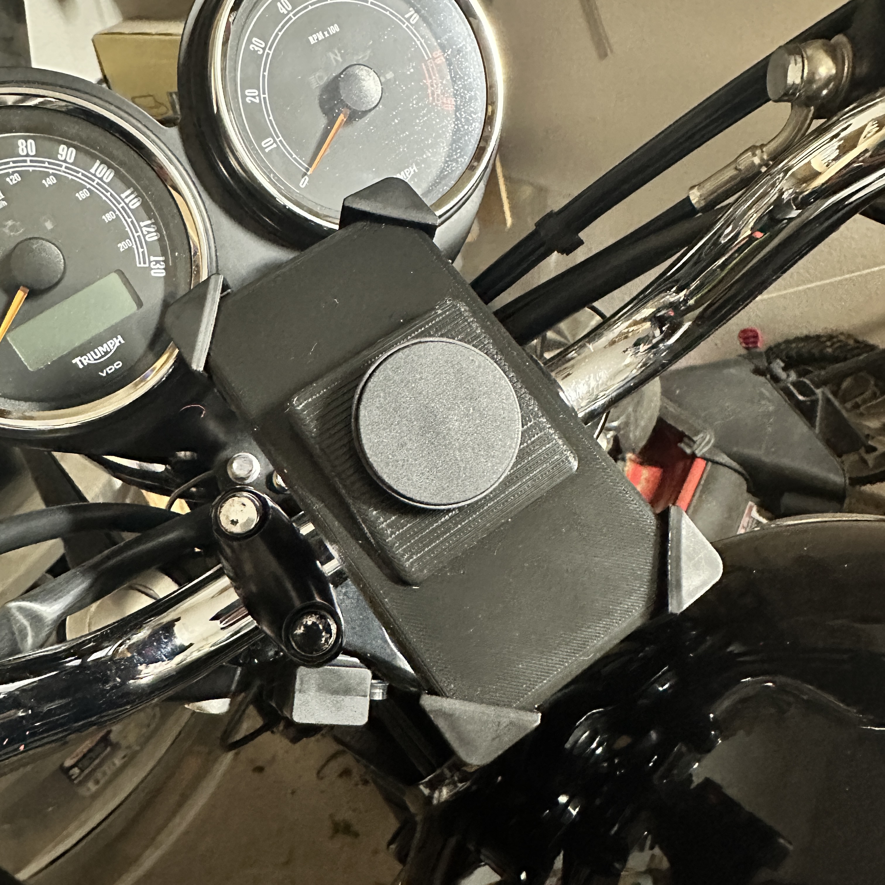 Motosiklet Küçük Ekran Cihazı Gidon Tutucusu görsel 2