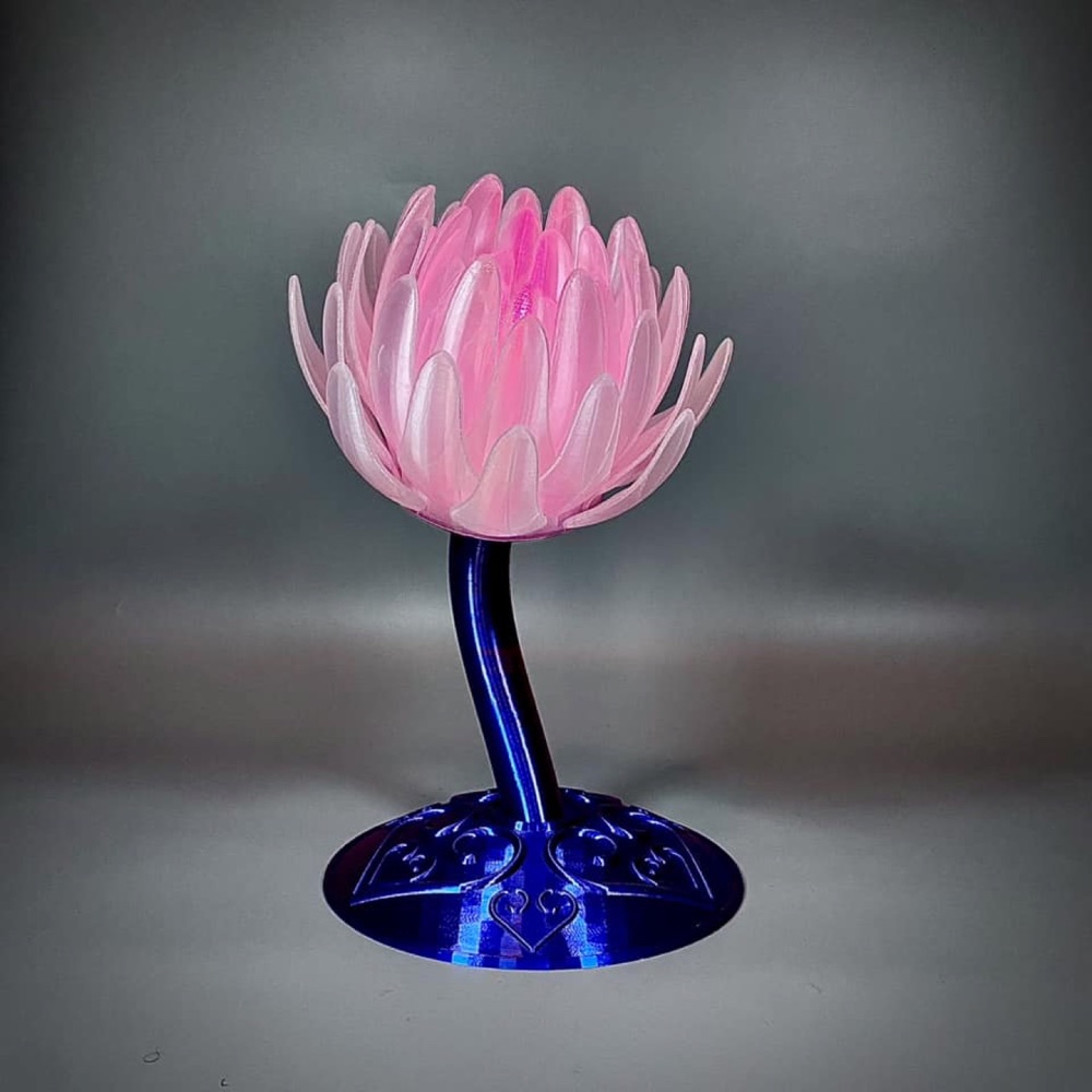 Lotus Çiçeği Işıklı Masa Lambası (Tek ve Çoklu Stand) görsel 4
