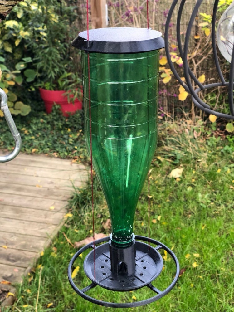 Kuş Yemliği (Şişeye Takılan, Halkalı Yem Tablası ve Kapak)