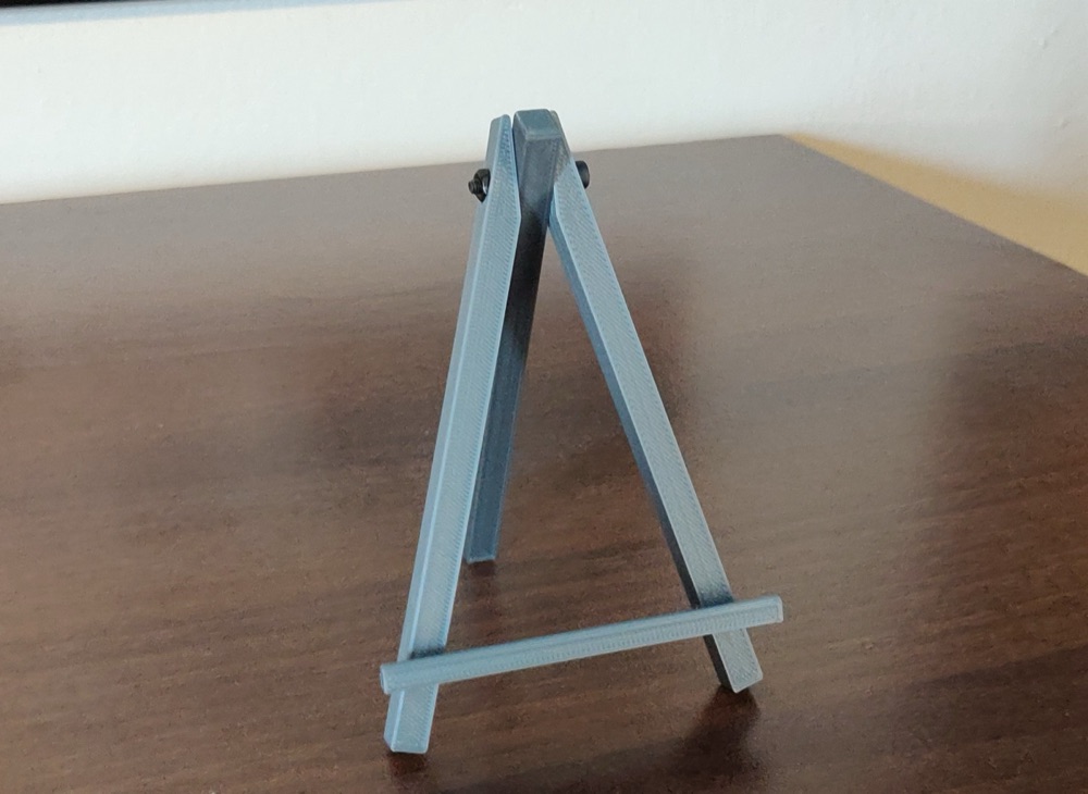 Mini Şövale Biçimli Fotoğraf ve QR Kod Standı (Cıvatalı) görsel 2