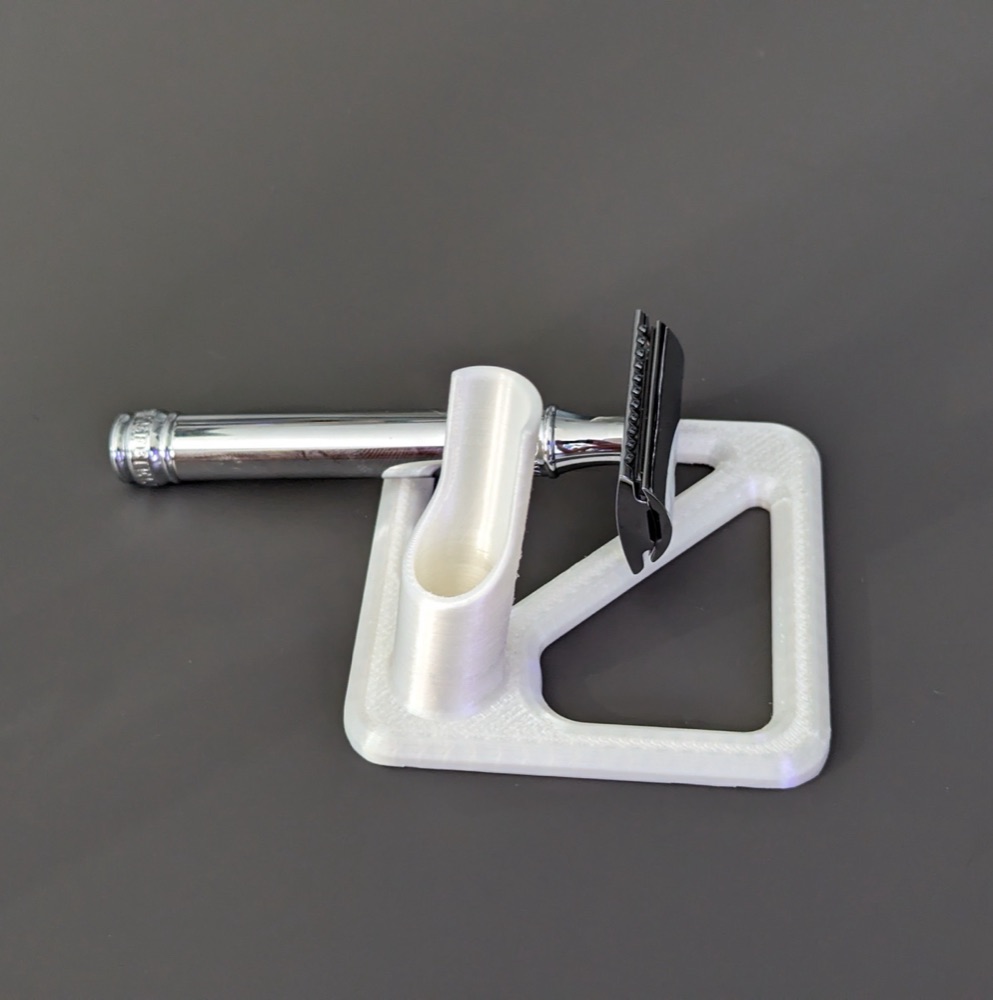 Üçgen Cepli Tabanlı Klasik Tıraş Makinesi Standı (15 mm Sap) görsel 2
