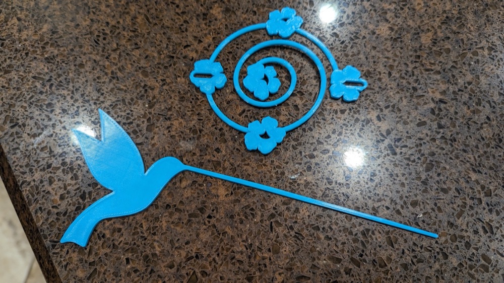 Sinek Kuşlu Saç Çubuğu (Spiral Çiçekli, İki Parçalı) görsel 3