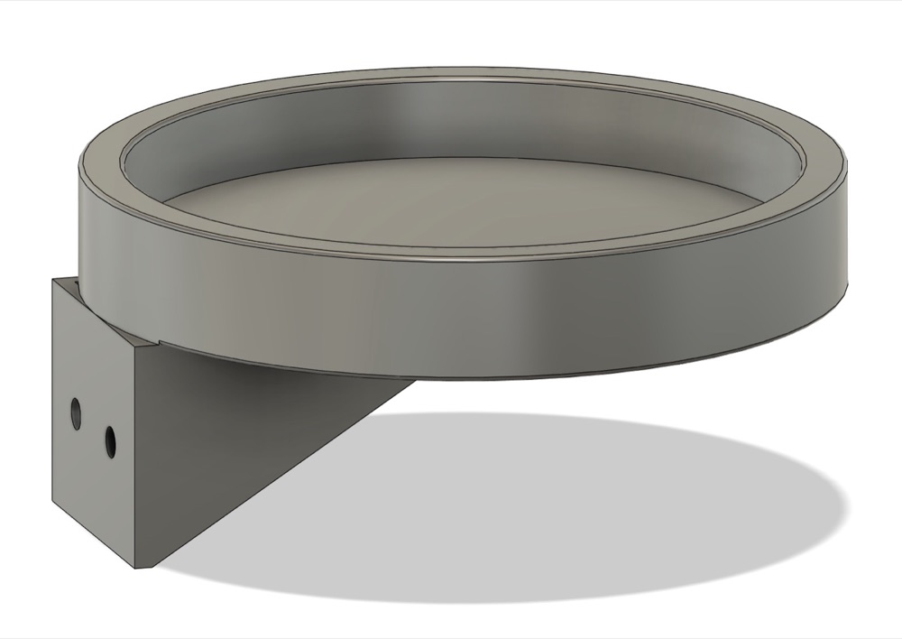 Yuvarlak Duvar Rafı (74 mm Yuvarlak Cihazlar İçin) görsel 2