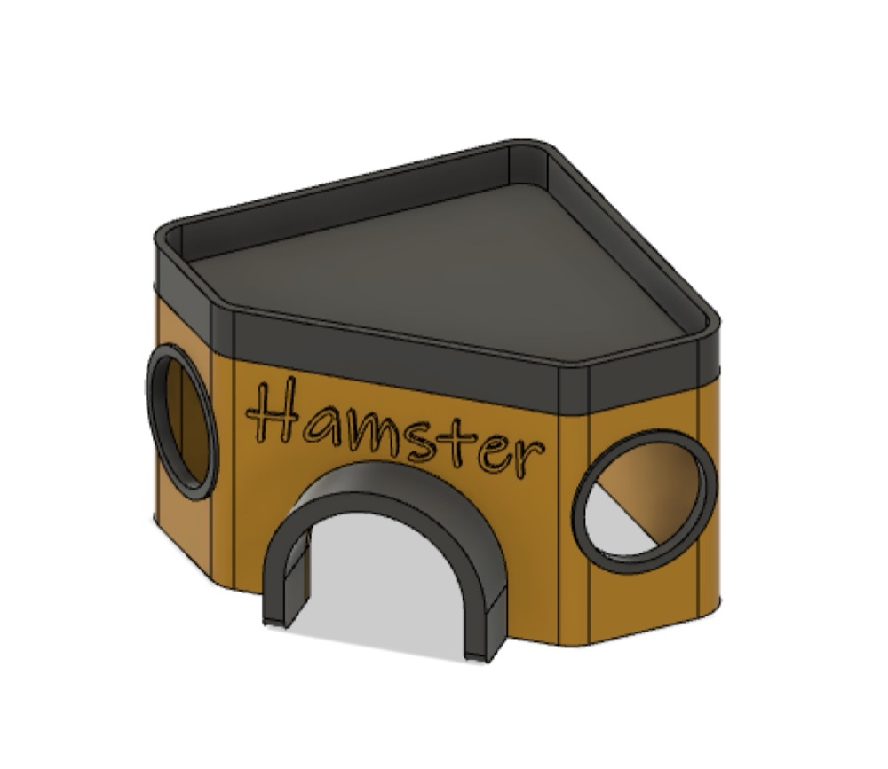 Hamster Evi (Çatılı, Yuvarlak Pencereli, Küçük Boy) görsel 2