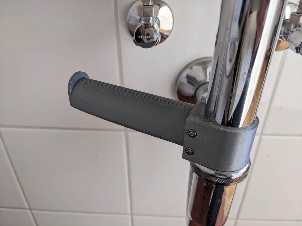 Lavabo Borusuna Takılan Tuvalet Kâğıdı Tutucusu (32 mm Boru İçin)