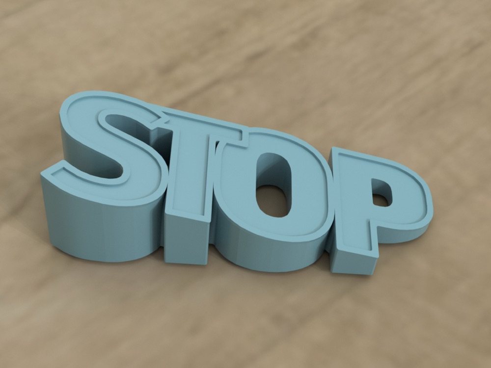 STOP Yazılı Kapı Stoperi (Harf Biçimli)