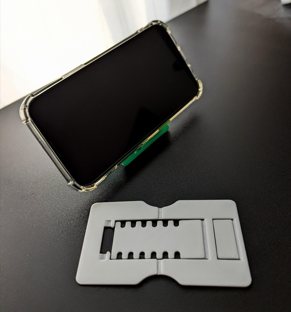 Kredi Kartı Boyutunda Ultra İnce Katlanır Telefon Standı (Cüzdana Sığar) görsel 2