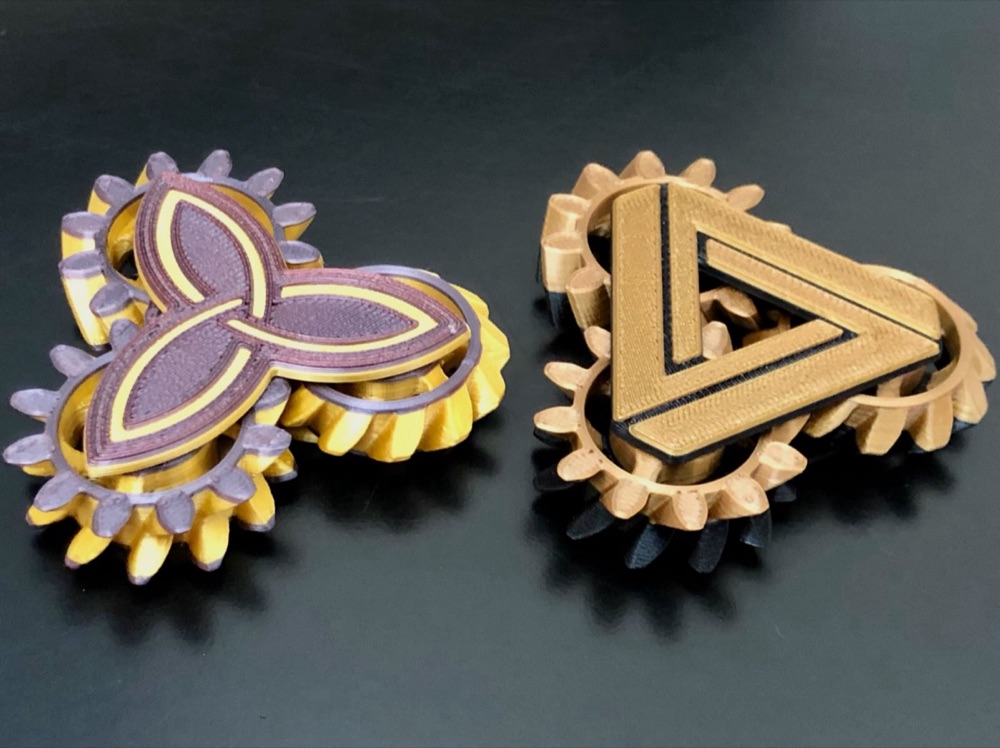 Üç Dişli Çarklı Çok Çerçeveli Fidget (Vidalı Montaj, Dişli Seti Dahil)