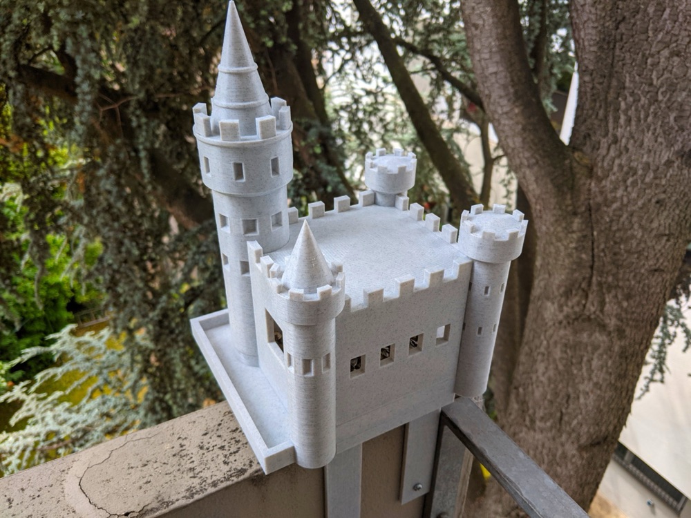 Kuş Yemliği (Kale Biçimli, Balkona Takılan, Çok Parçalı)