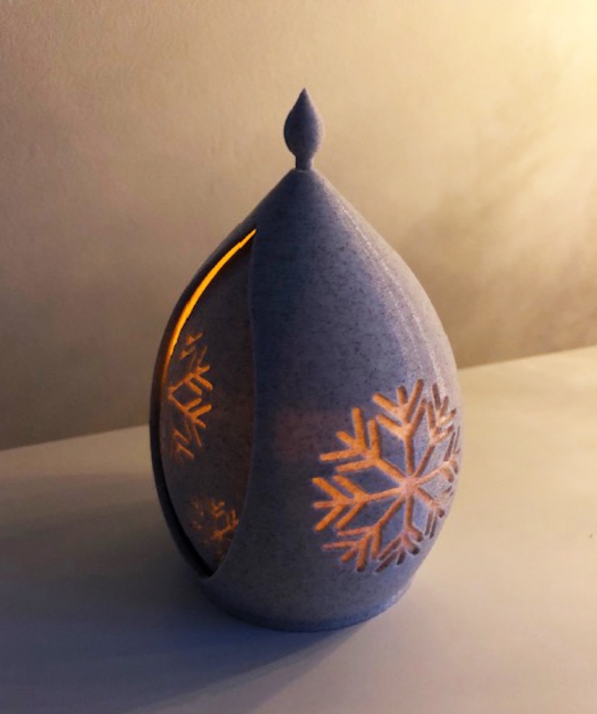 Noel Feneri (Dönebilen İç Parçalı, Kar Tanesi Desenli) görsel 3