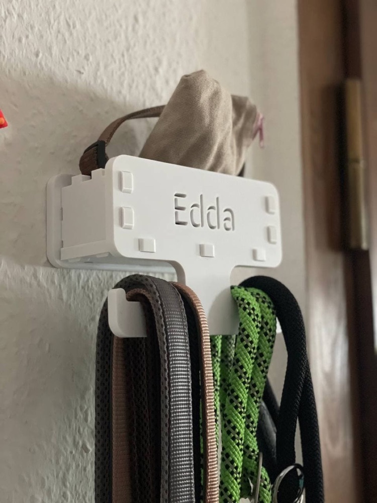 Köpek Tasması Duvar Askısı (Çok Parçalı, Ön Levha Seçenekli)