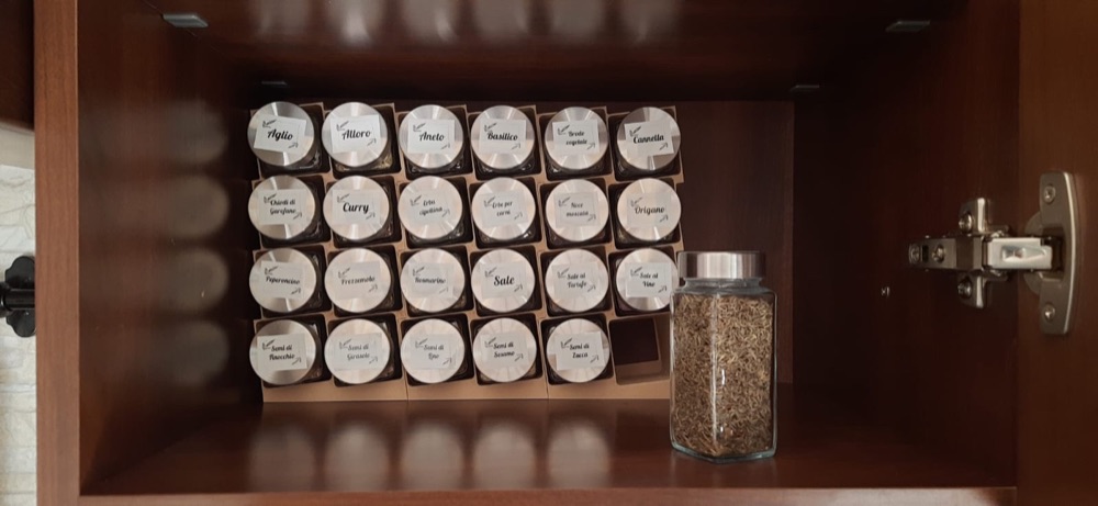 Modüler Baharat Kavanozu Rafı (8 Gözlü 2×4 Modül) görsel 3