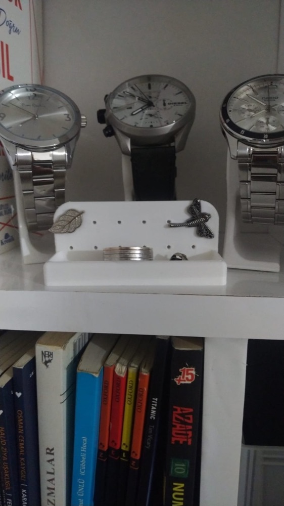 Broş ve Yüzük Tutucu Stand (Delikli Arka Duvarlı) görsel 3