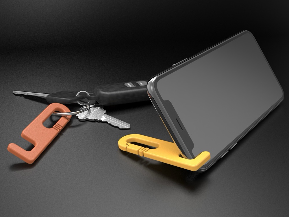 Anahtarlık Karabinalı Katlanır Telefon Standı (11 Kalınlık Ölçüsü)