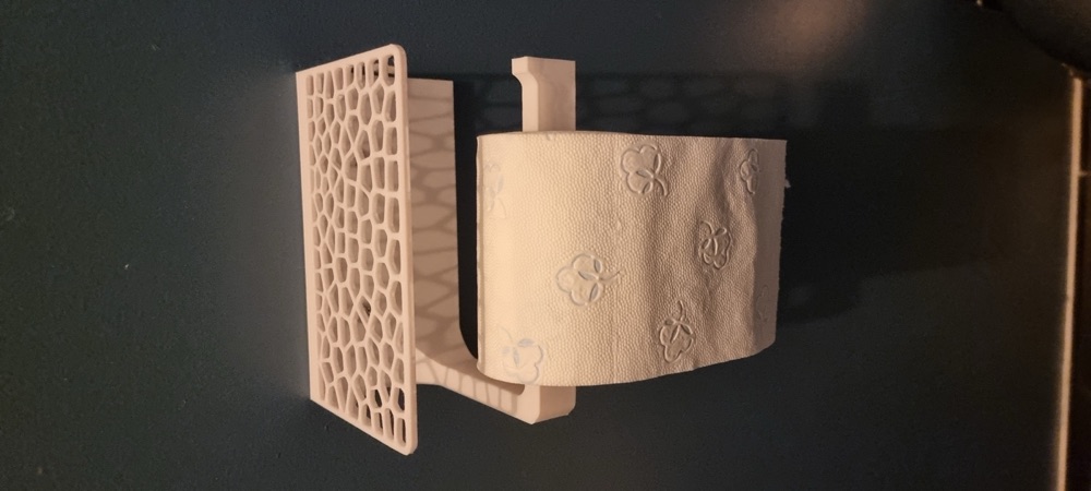 Voronoi Desenli Telefon Raflı Tuvalet Kâğıdı Tutucusu (Büyük Ekranlı Telefonlara Uygun)