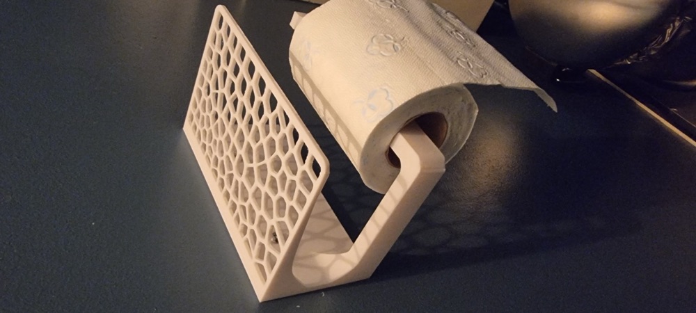 Voronoi Desenli Telefon Raflı Tuvalet Kâğıdı Tutucusu (Büyük Ekranlı Telefonlara Uygun) görsel 2