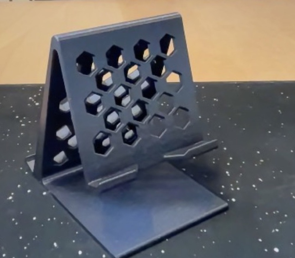 Büyük Telefon ve Tablet Standı (Petek Delikli Arka Yüz) görsel 2