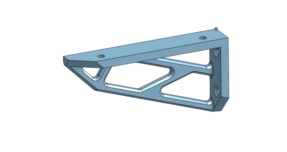 Açık Gövdeli Raf Braketi (120 mm Raf, 60 mm Duvar Yüzü)