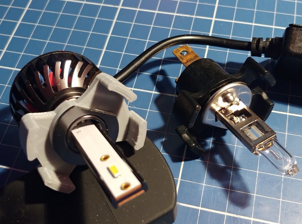 Mitsubishi Delica L400 Uzun Hüzme H1 LED Ampul Duyu görsel 2