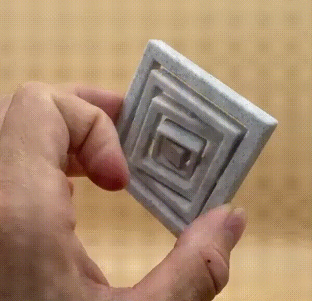 Kare Halkalı Serbest Dönen Fidget (İç İçe Geçmiş Çerçeveler)