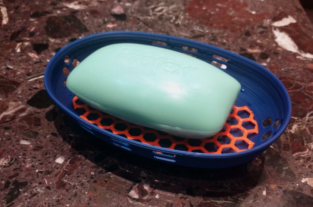 Oval Petek Izgaralı İki Parçalı Sabunluk (Çanak ve Izgara) görsel 3