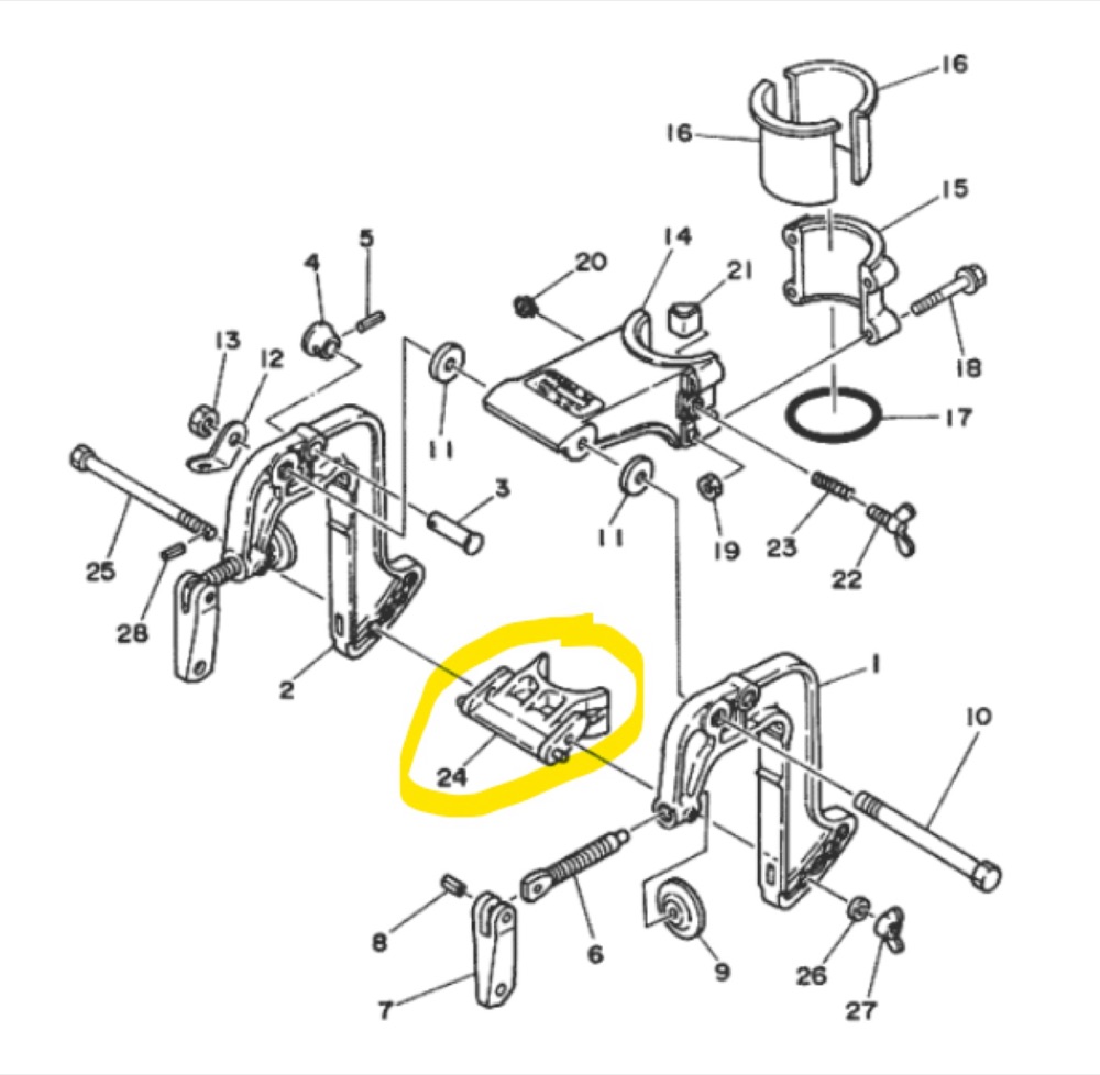 Yamaha 2 HP Dış Motor İtki Yatağı (OEM 6A1-43351-00)
