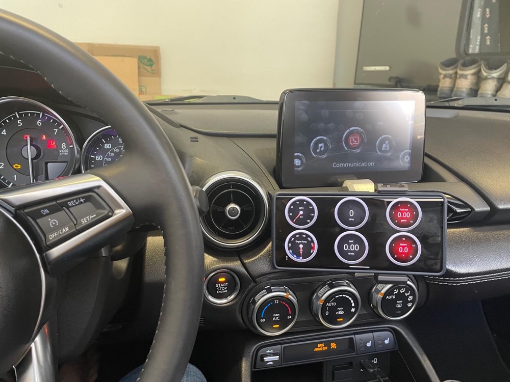 Mazda Miata Motosiklet Tipi Telefon Tutucu Tabanı