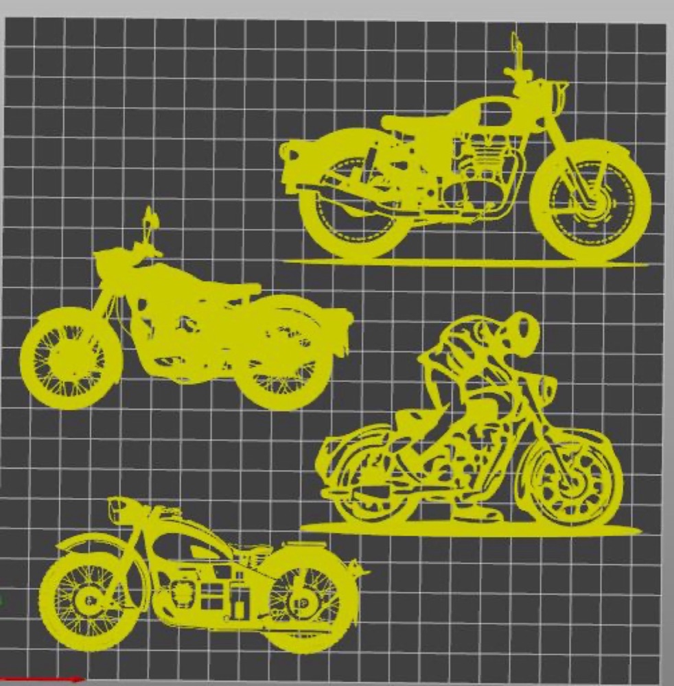 Royal Enfield Modelleri Silüet Duvar Dekoru
