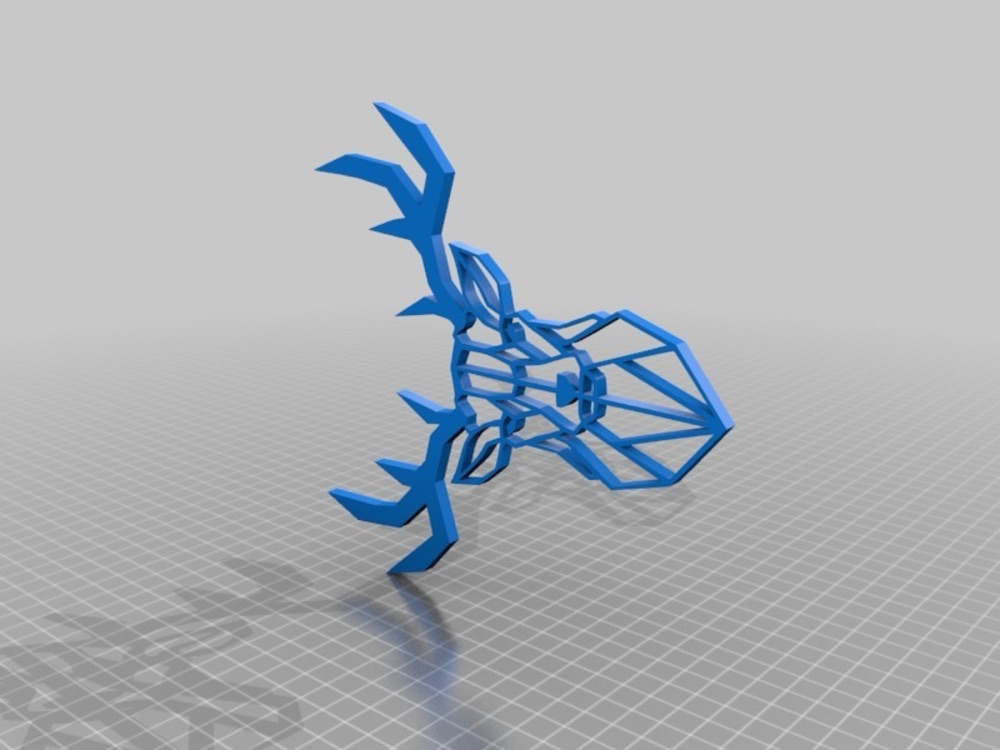Geometrik Geyik Başı Duvar Dekoru (Low Poly Siluet) görsel 4