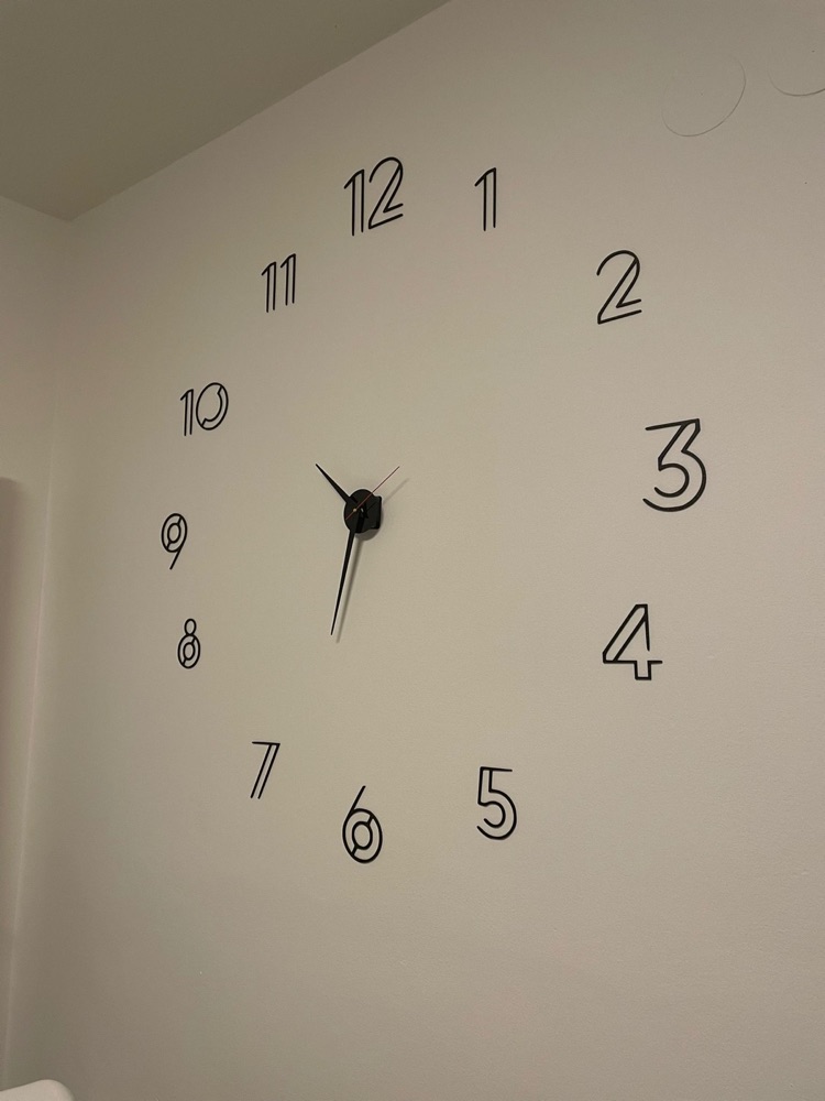 Dev Duvar Saati Rakam ve İbre Seti (120 cm Çaplı)
