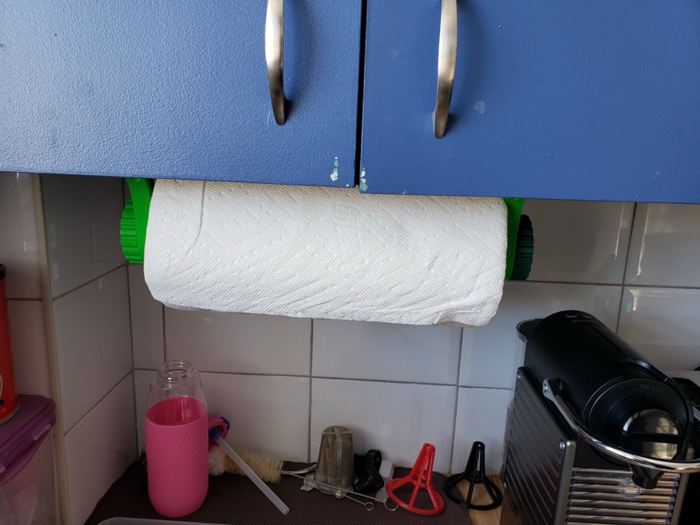 Vidalı Dolap Altı Kâğıt Rulo Tutucusu (Tuvalet Kâğıdı ve Kâğıt Havlu)