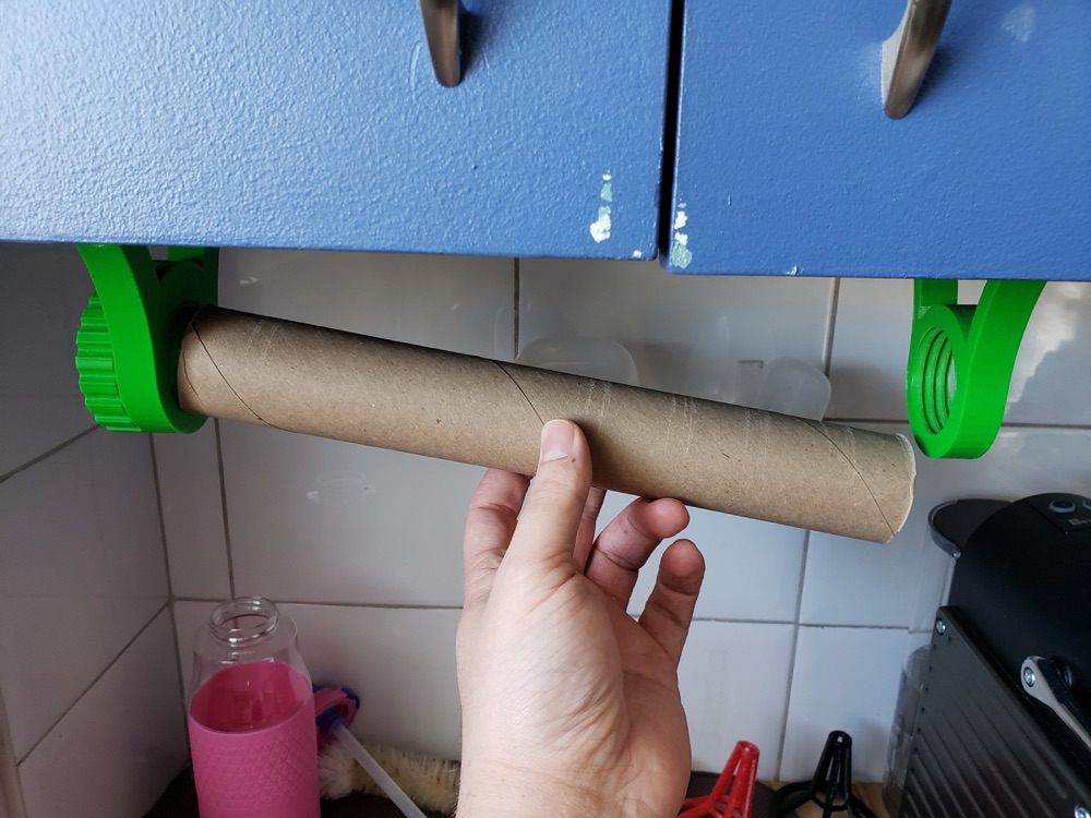 Vidalı Dolap Altı Kâğıt Rulo Tutucusu (Tuvalet Kâğıdı ve Kâğıt Havlu) görsel 3